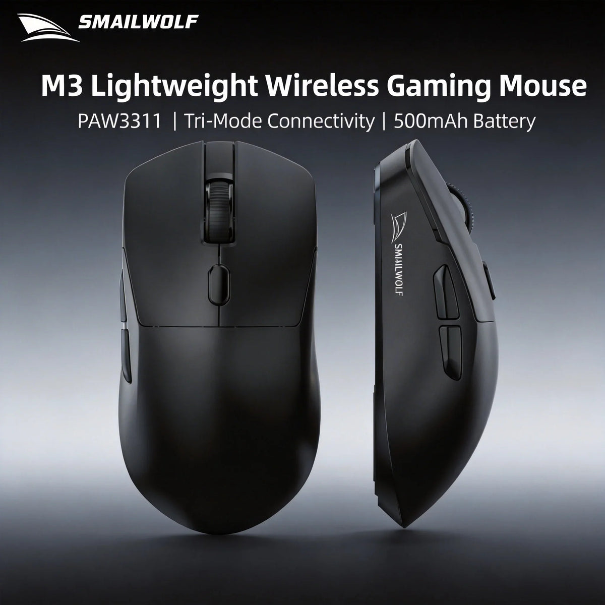 SMAILWOLF M3 PRO Wireless Bluetooth three-mode mouse E-sports gaming PAW3311 beunik
