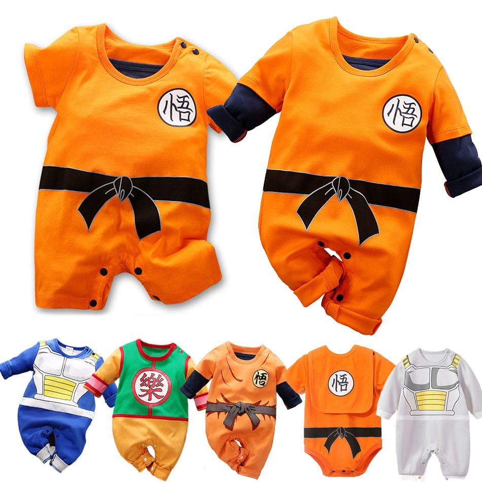 Unleash Your Baby's Saiyan Spirit with Dragon Ball Z-Themed Rompers!