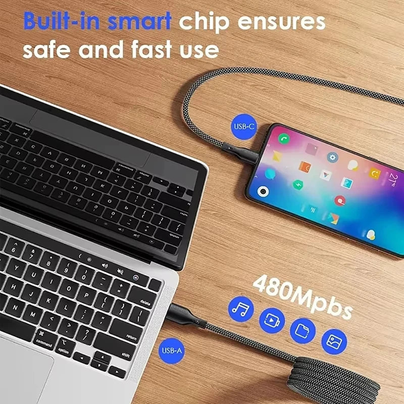 100W Magnetic Fast Charging Cable for iPhone / Samsung / iPad / MacBook (GREY)7