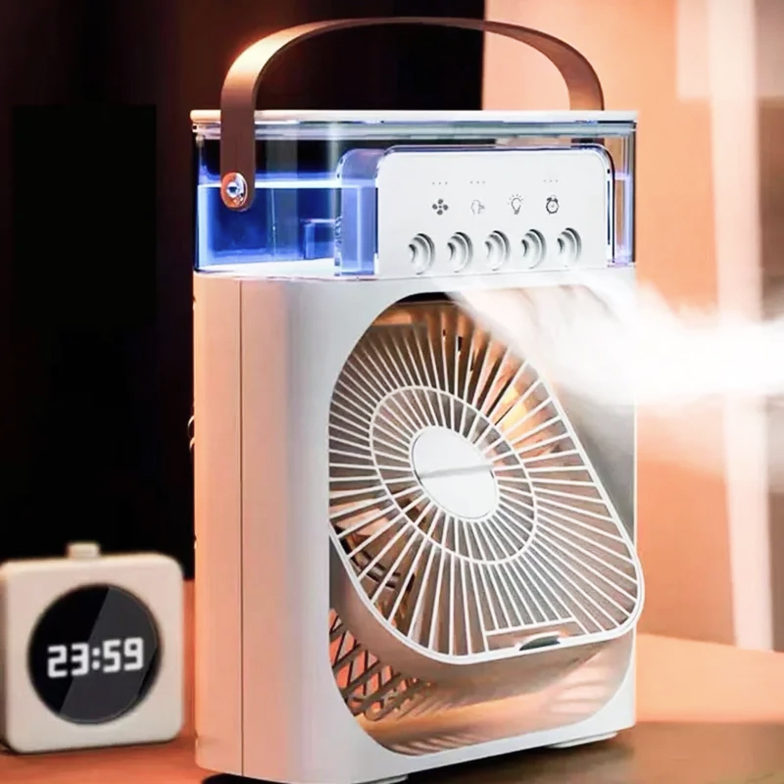 3-in-1 Portable Air Cooler Fan – Mini Air Conditioner, Humidifier & LED Night Light for Home or Office beunik