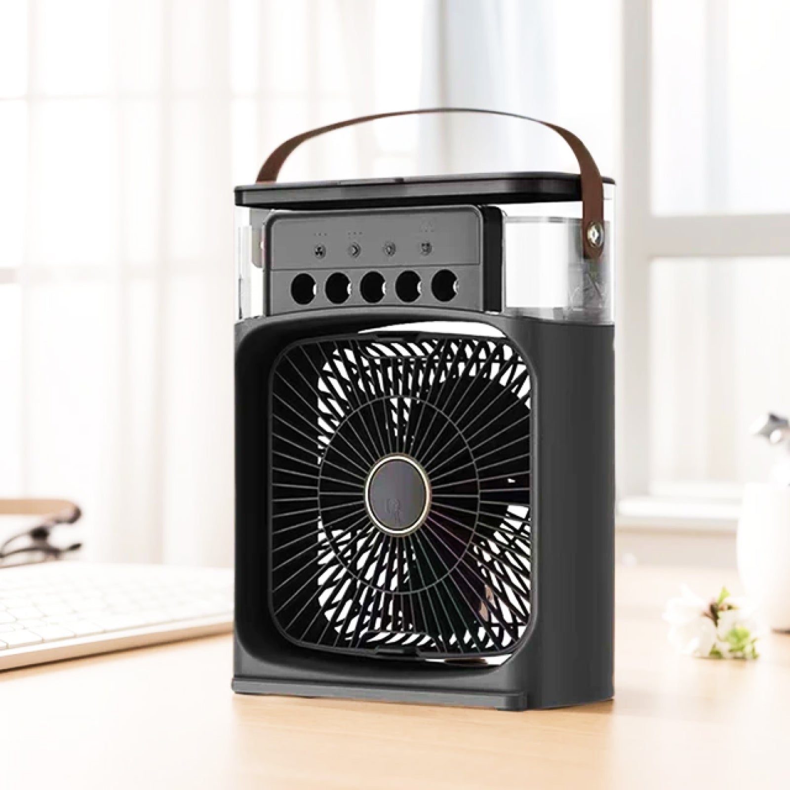 3-in-1 Portable Air Cooler Fan – Mini Air Conditioner, Humidifier & LED Night Light for Home or Office beunik