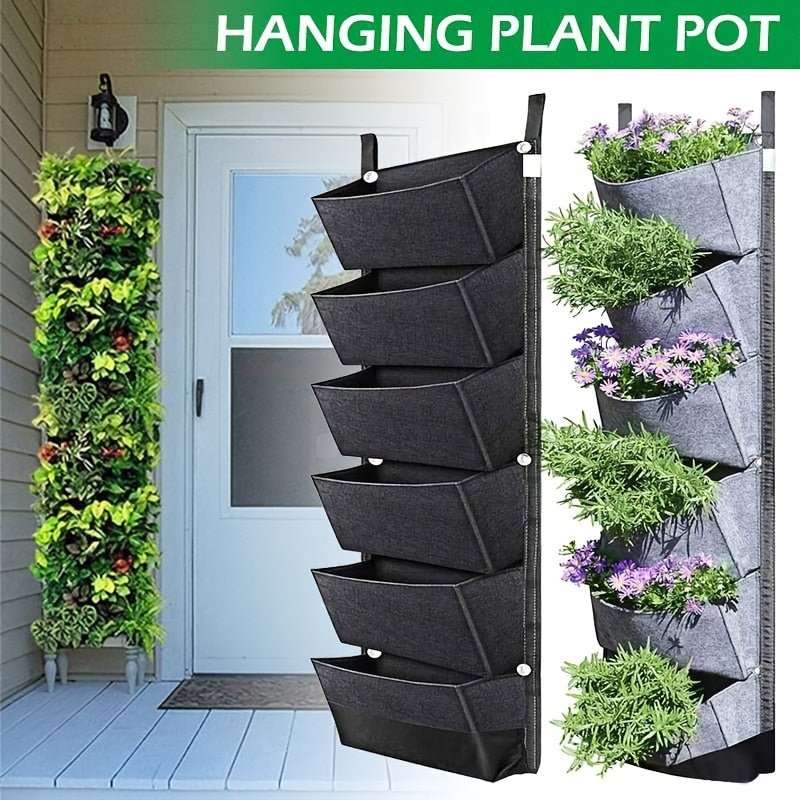 6 Pockets Garden Wall Hanging Planting Bags - beunik