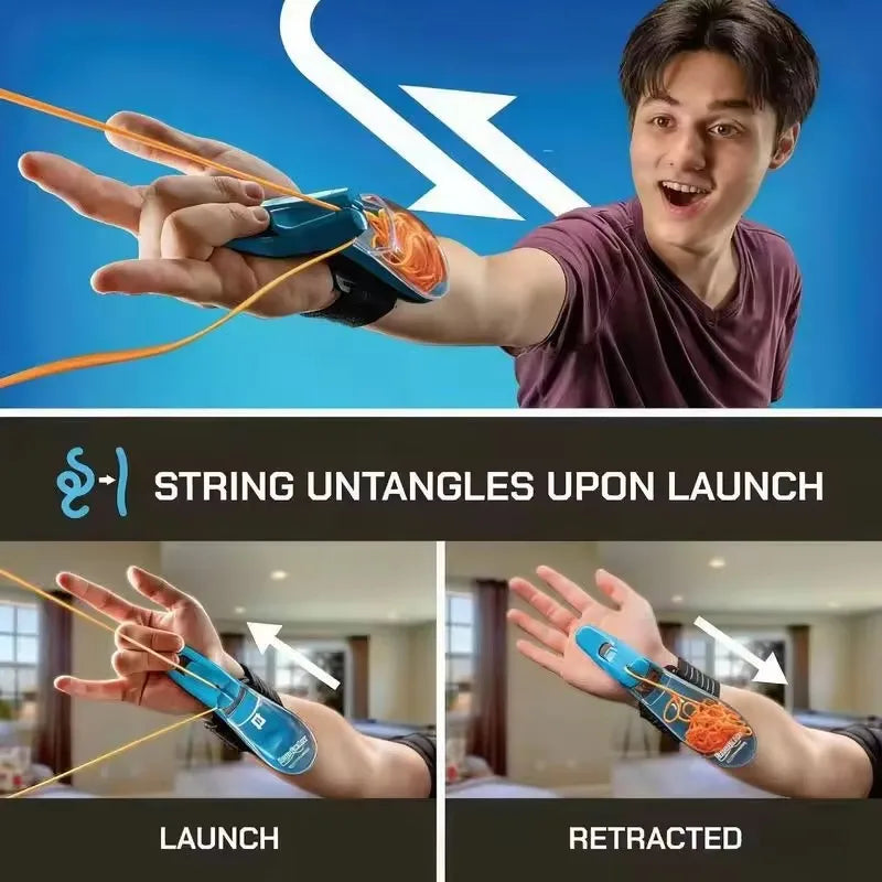 Glow-in-the-Dark Spider Web Launcher β Retractable Rechargeable Toy