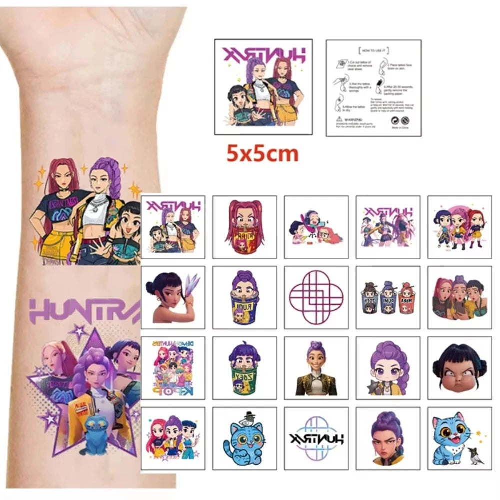 K-Pop Demon Hunter Rumi Temporary Tattoos – 20 Piece Set5
