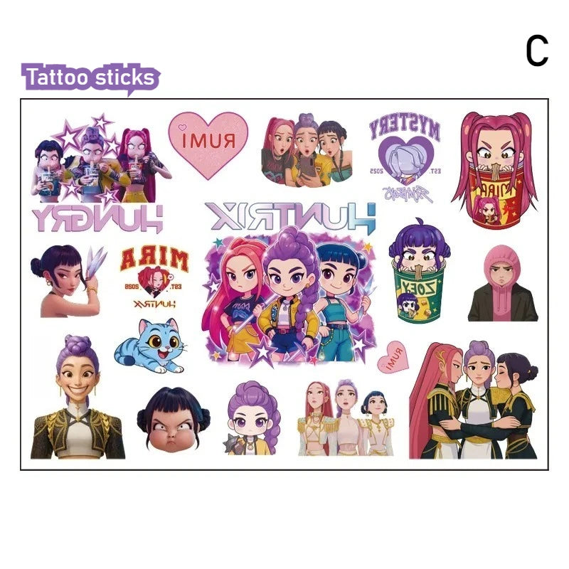 K-Pop Demon Hunter Temporary Tattoo Set2