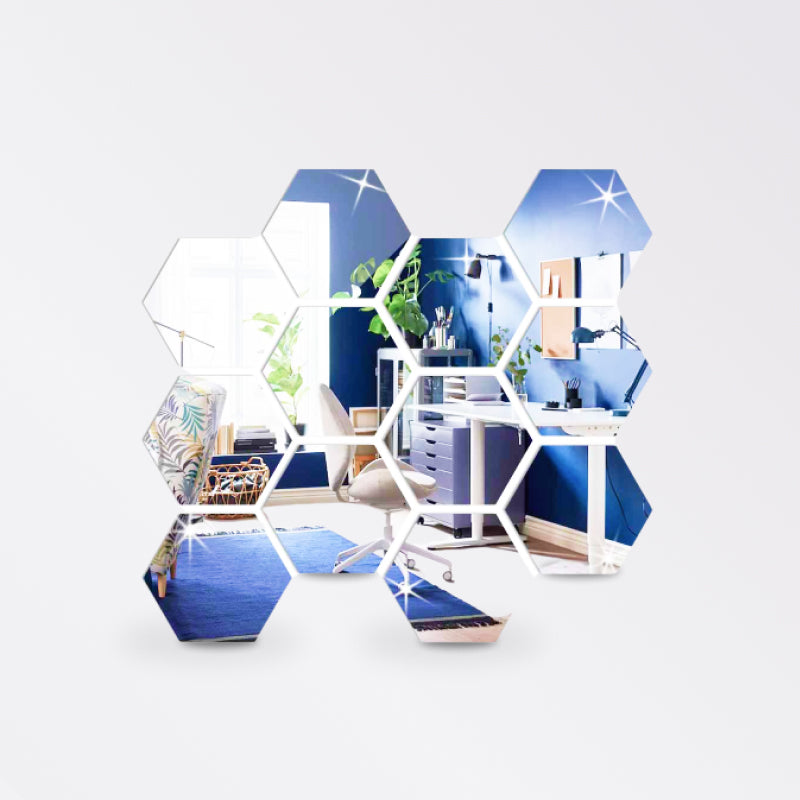 MCDFL Large Hexagonal Mirror Stickers - beunik