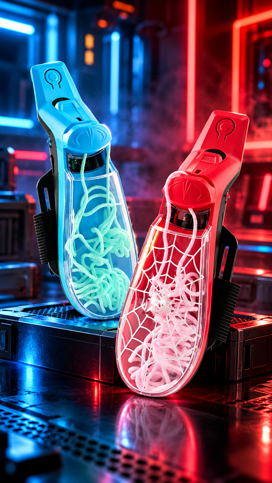 Glow-in-the-Dark Spider Web Launcher – Retractable Rechargeable Toy