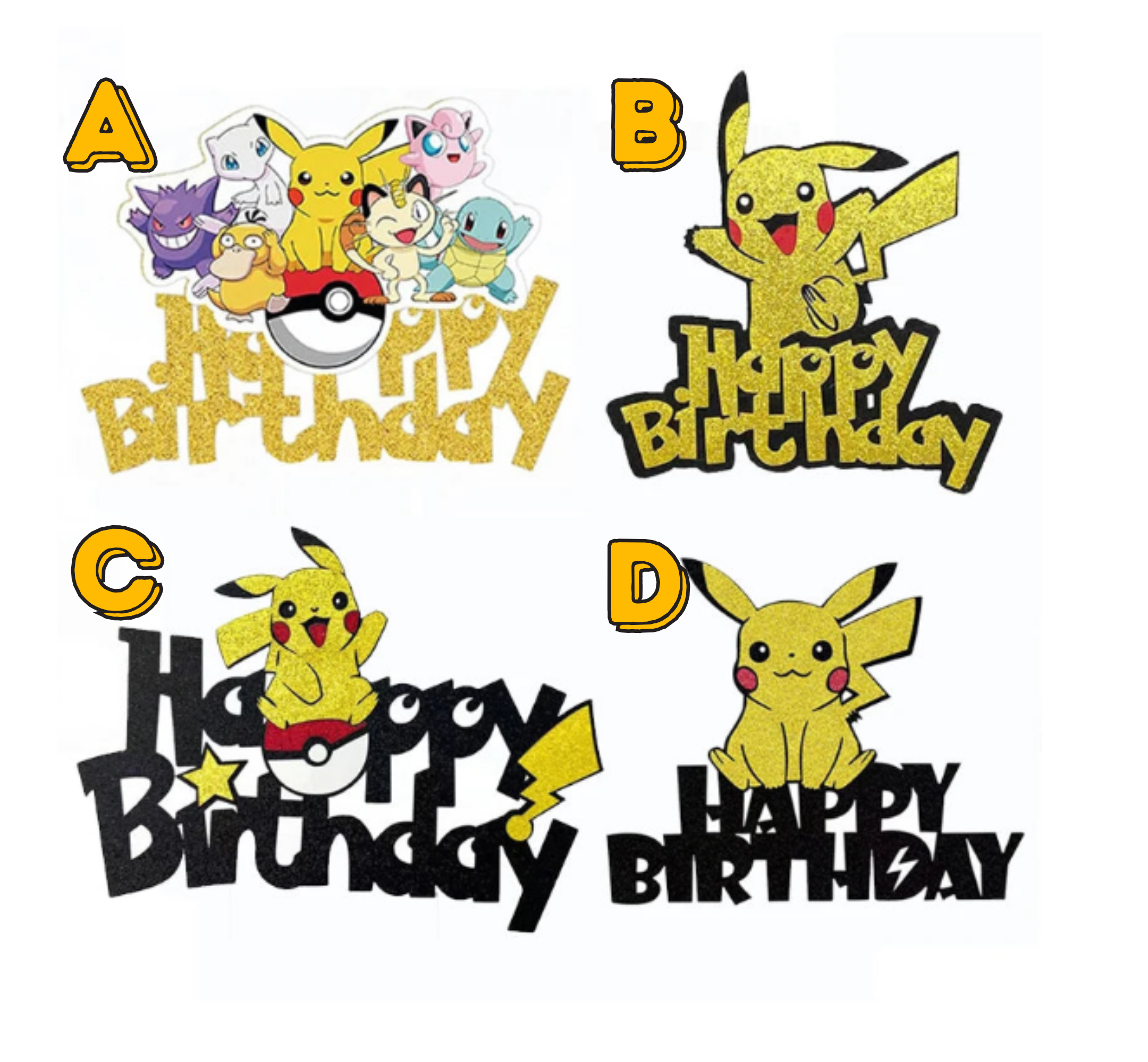 Pikachu Birthday Cake Topper - beunik