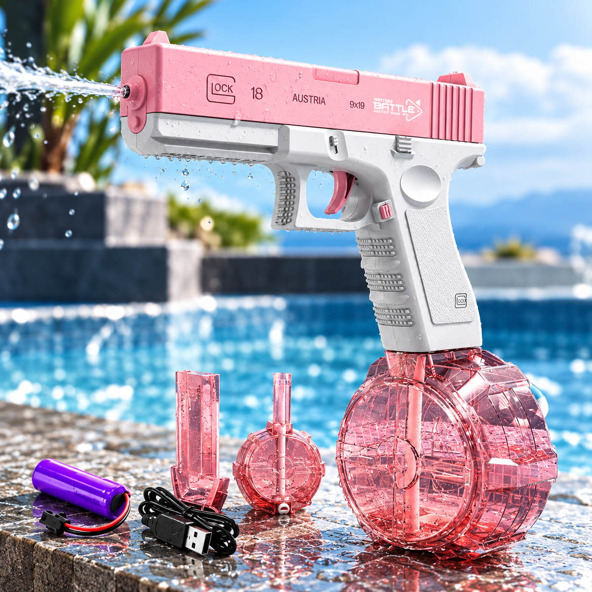 Automatic Glock Water Gun Toy