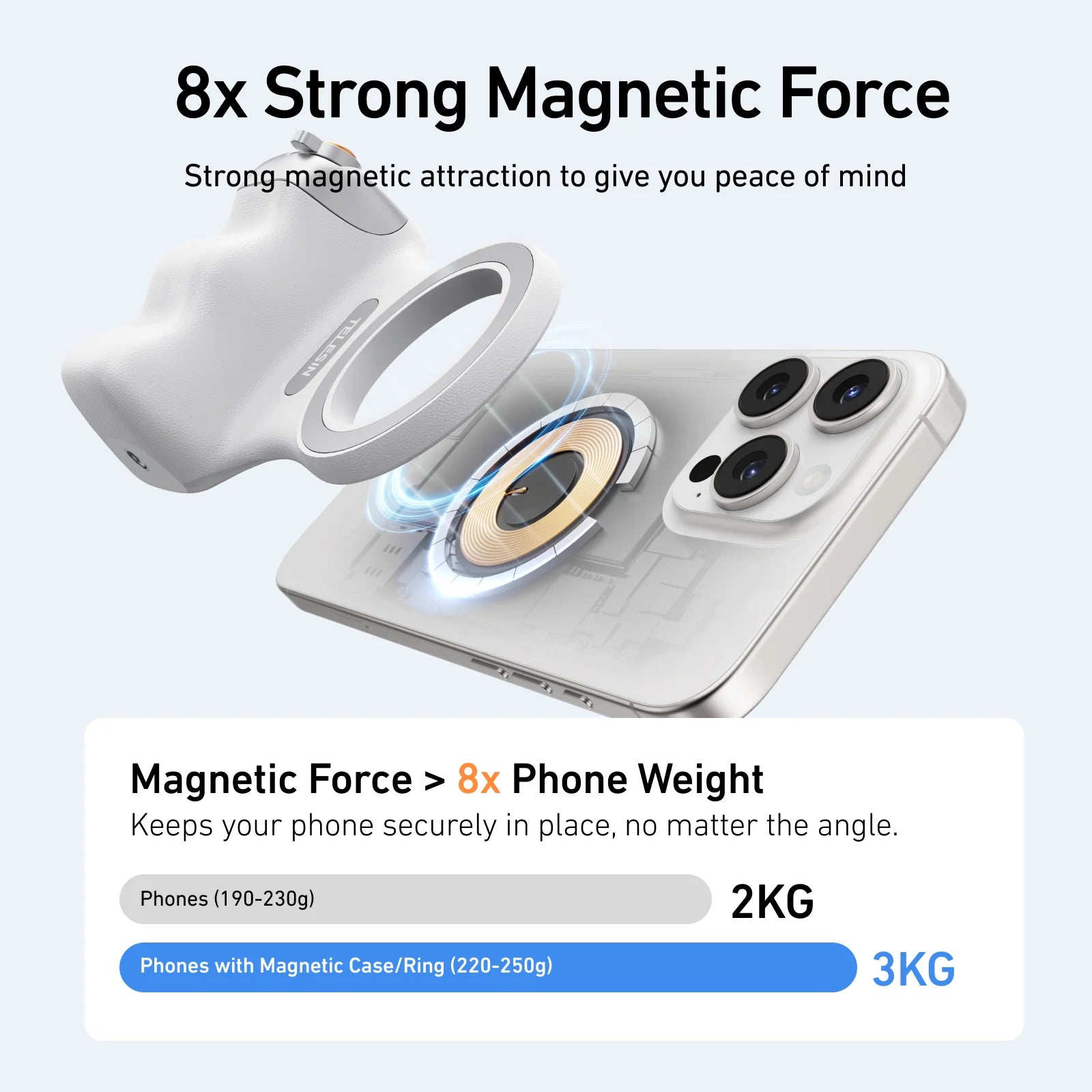 ProShot Magnetic Phone Camera Grip – DSLR Style Handle with Wireless Shutter for iPhone & Android beunik