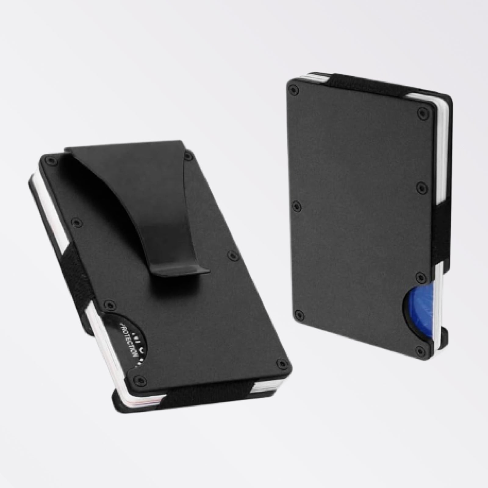 RFID_Front_Pocket_Wallet_Slim_Minimalist_Metal_Wallet_for_Men_with_Cash_Clip_Black_3_beunik