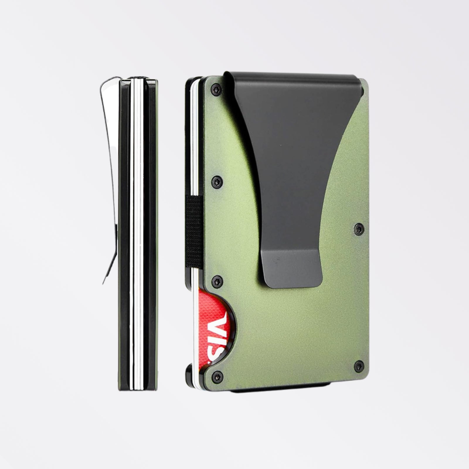 RFID Front Pocket Wallet – Slim Minimalist Metal Wallet for Men with Cash Clip