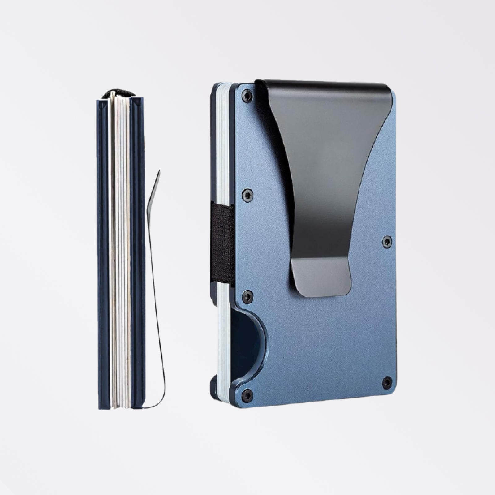 RFID Front Pocket Wallet – Slim Minimalist Metal Wallet for Men with Cash Clip