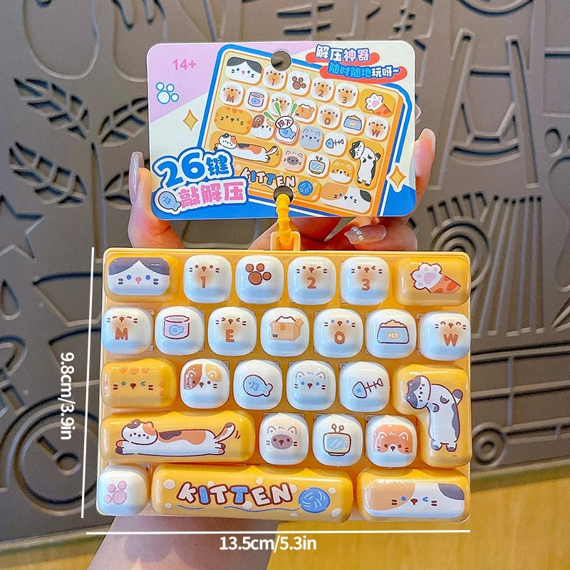 Mini Keyboard Fidget Keychain
