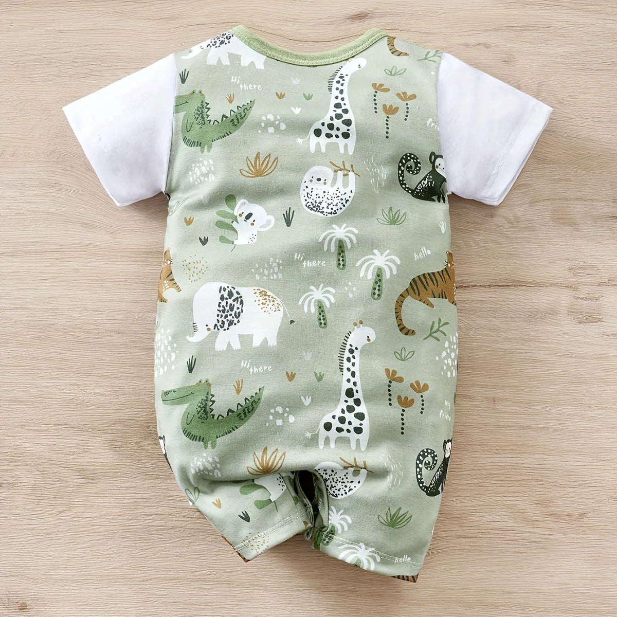 Zoo Animal Print Romper for Boy Newborn Baby beunik