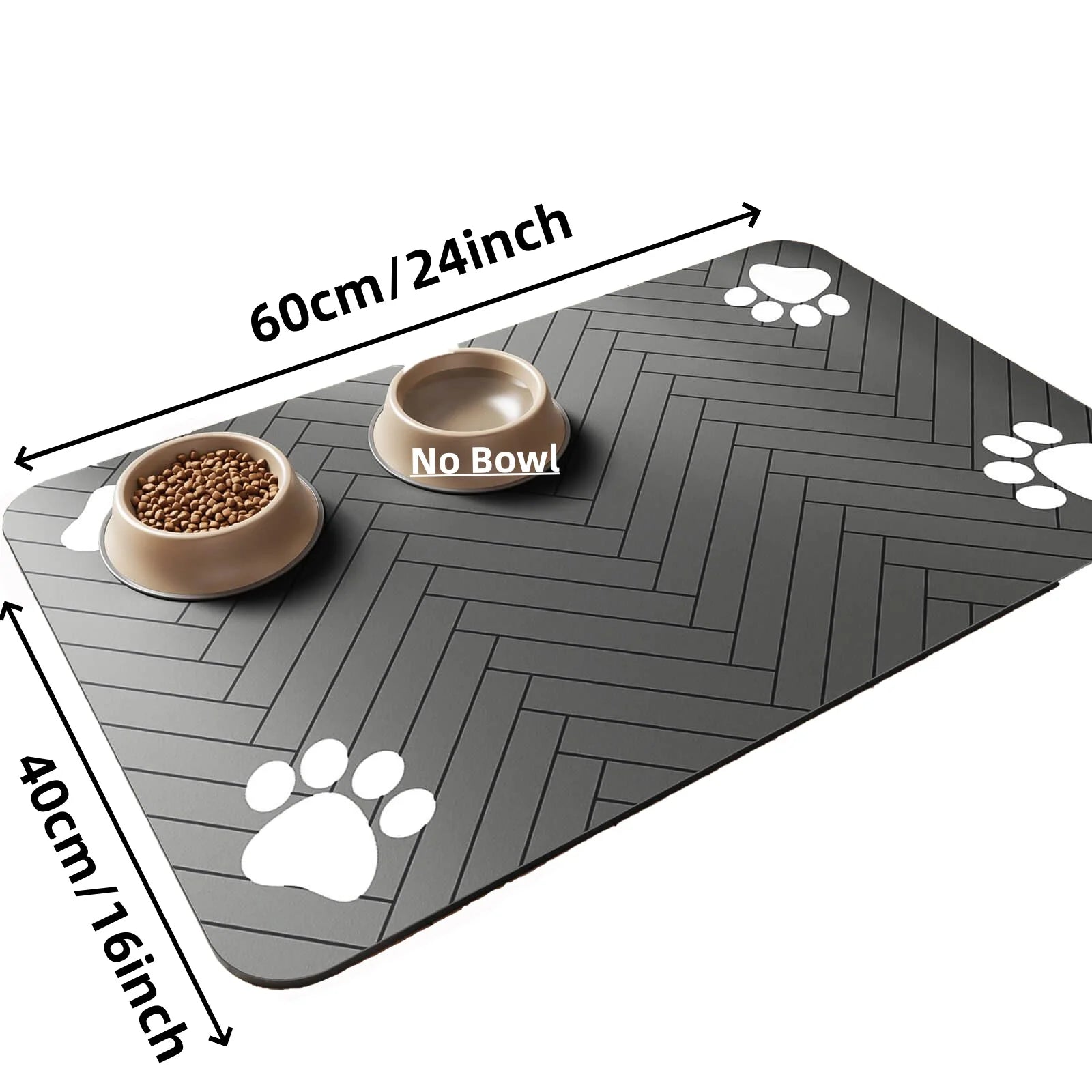 Pet Feeding Mat-Absorbent Pet Placemat for Food and Water Bowl, with Waterproof Rubber Backing beunik