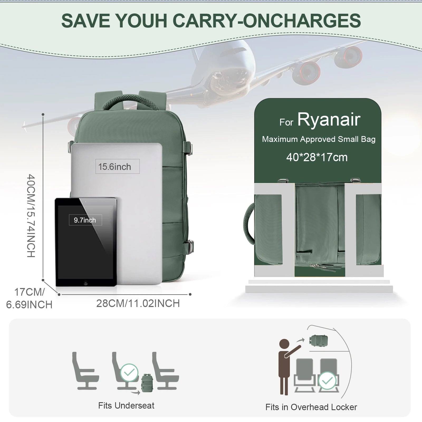 Ryanair Backpack Cabin Bag Travel Backpack