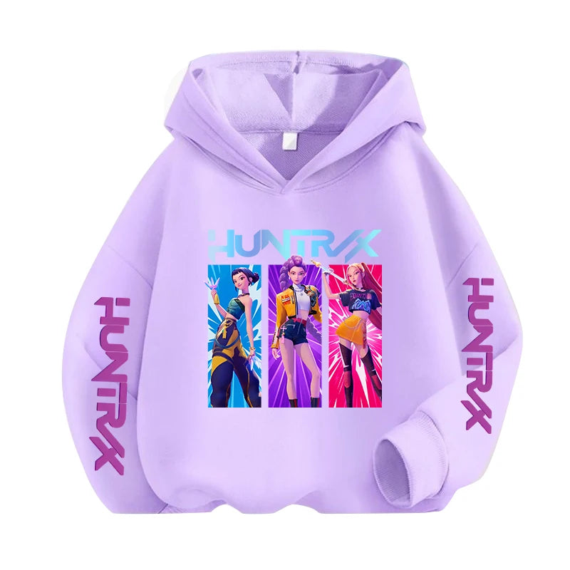 Kpop Demon Hunters Children's Sweatshirt Cute Tiger Harajuku Hoody beunik