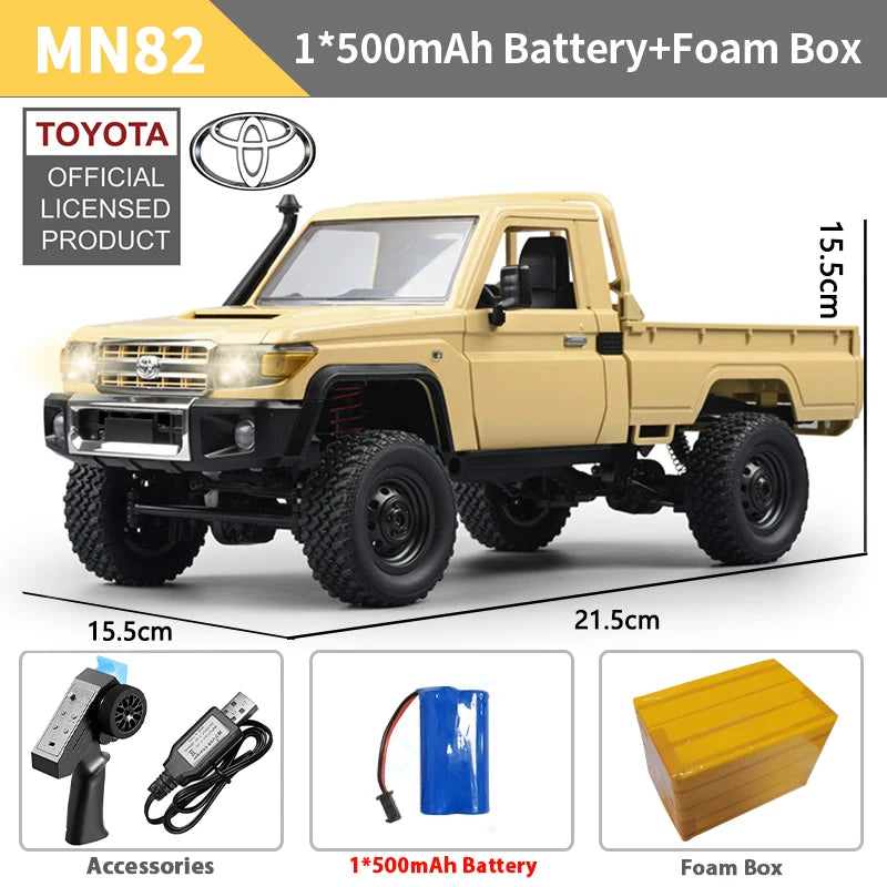 4WD Remote Control Pickup RC Truck Model Toys with LED's beunik