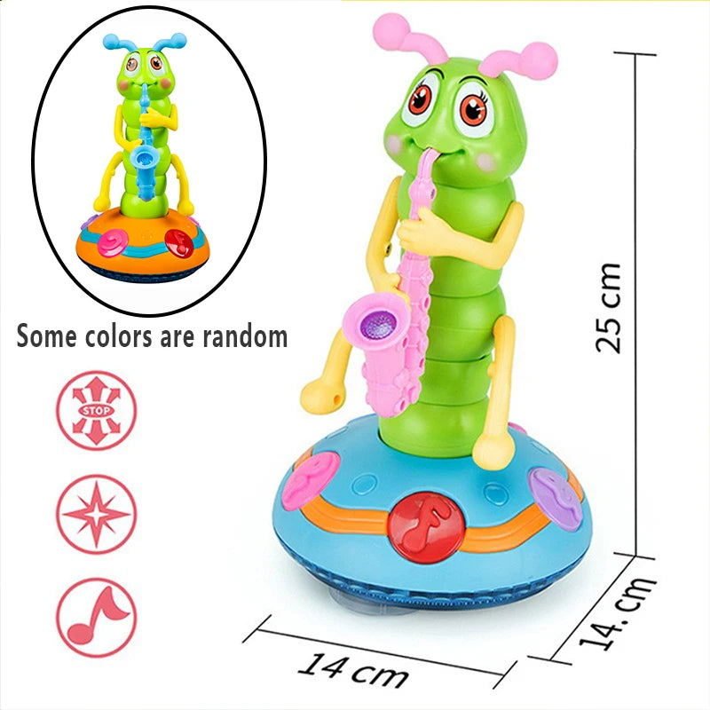 LED Light Caterpillar Saxophone Toy Wriggle Baby beunik
