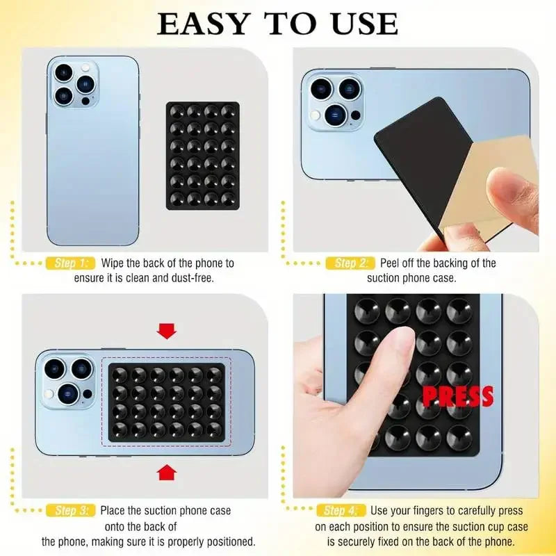 Silicone Suction Phone Holder Mat Anti-Slip Single-Sided Case Mount beunik
