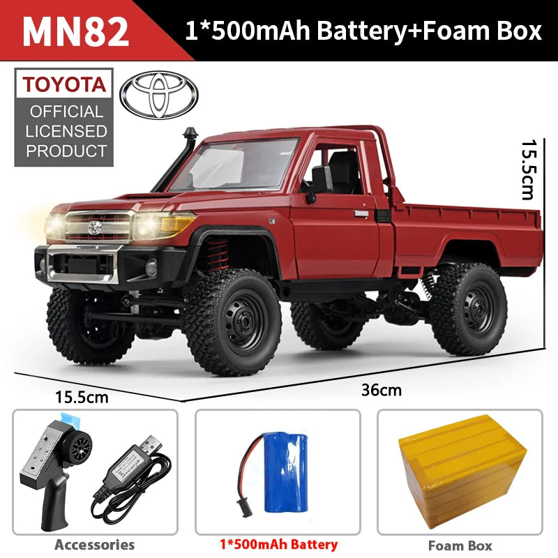 4WD Remote Control Pickup RC Truck Model Toys with LED's beunik