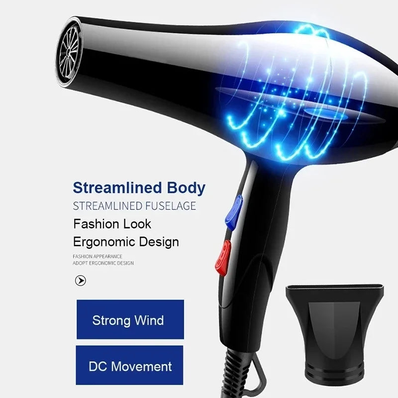 Hair Dryer 2200W Professional Powerful Hair Dryer Fast Heating beunik