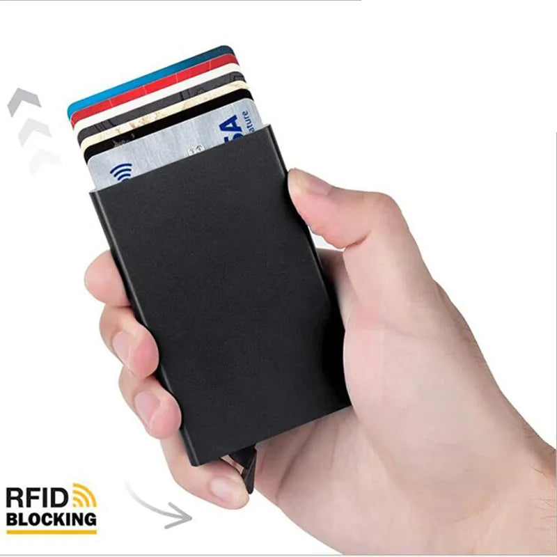 RFID Smart Slim Wallet Card Holder Metal Thin beunik