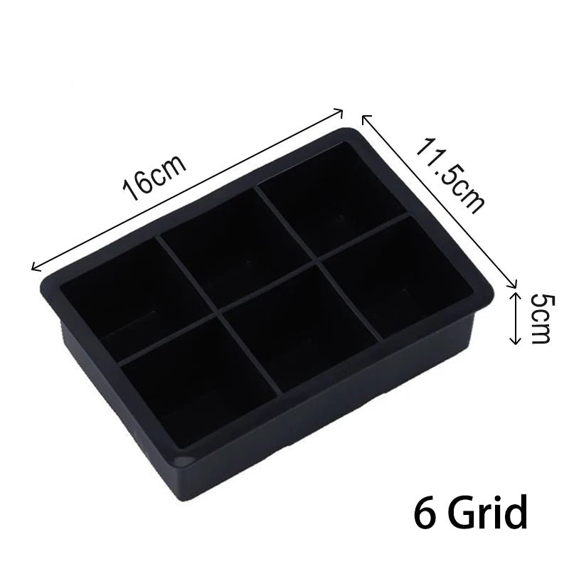 Grid Big Ice Tray Mold Box Large Food Grade Silicone beunik