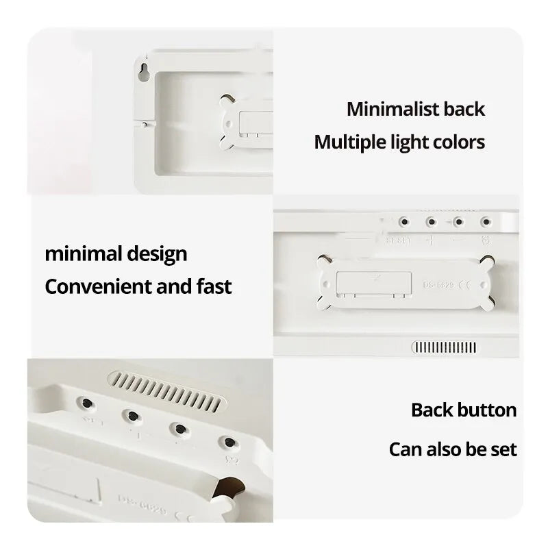 Large LED Digital Wall Clock Wall Mounted Remote Control