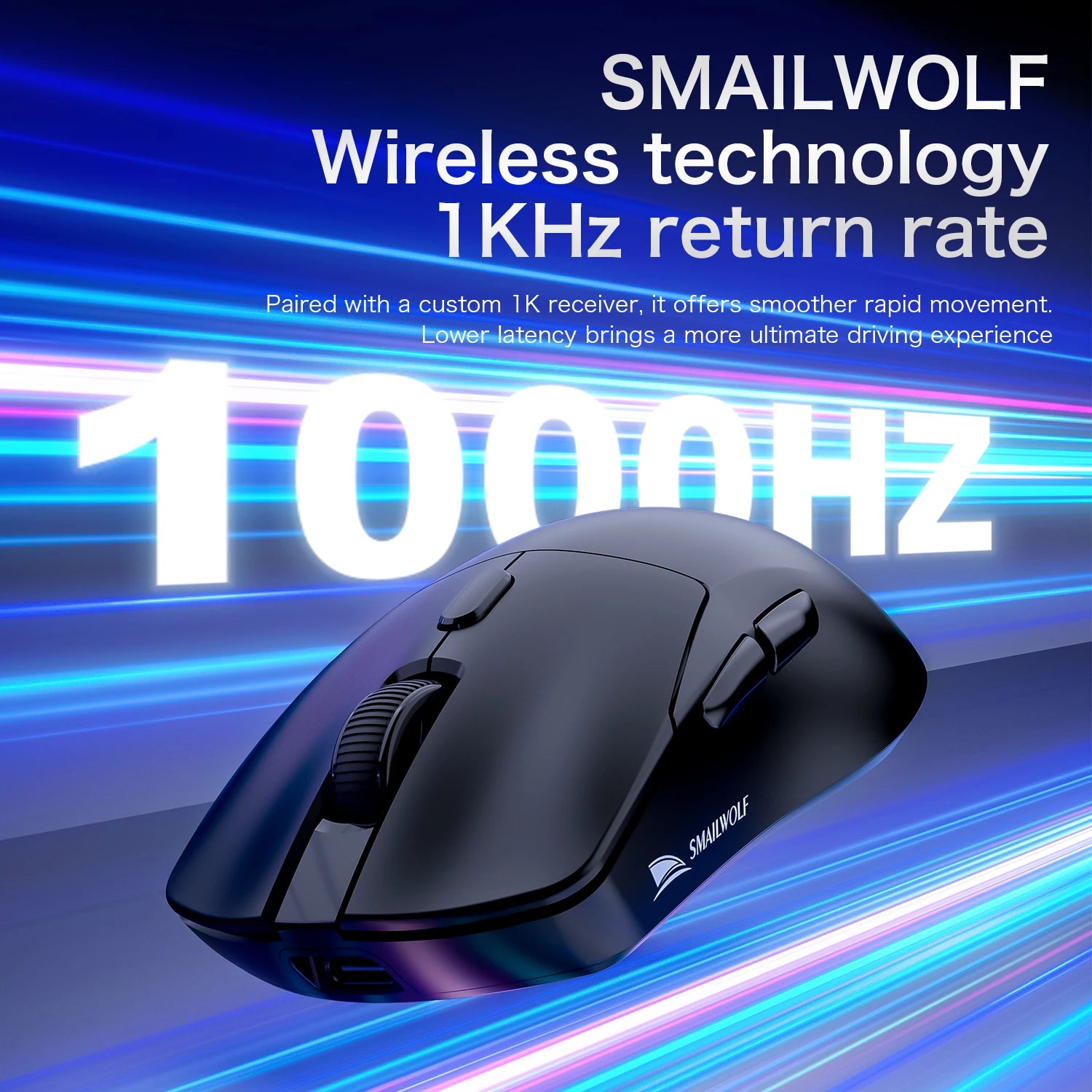 SMAILWOLF M3 PRO Wireless Bluetooth three-mode mouse E-sports gaming PAW3311 beunik