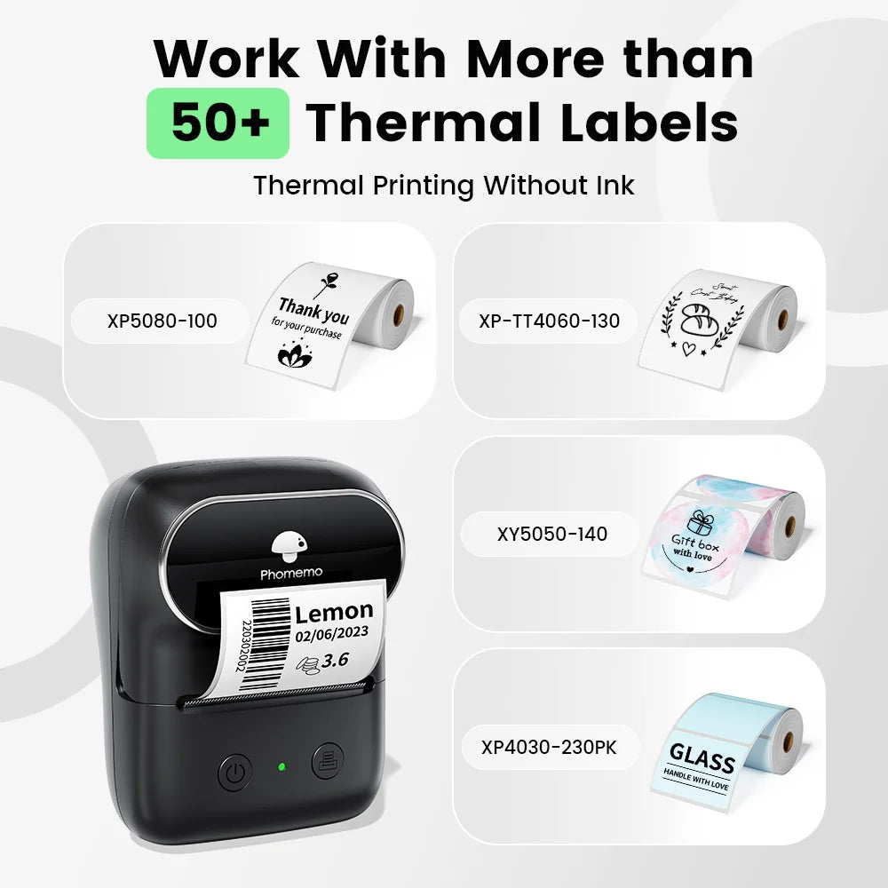 M108 Bluetooth Label Maker – Wireless Thermal Printer