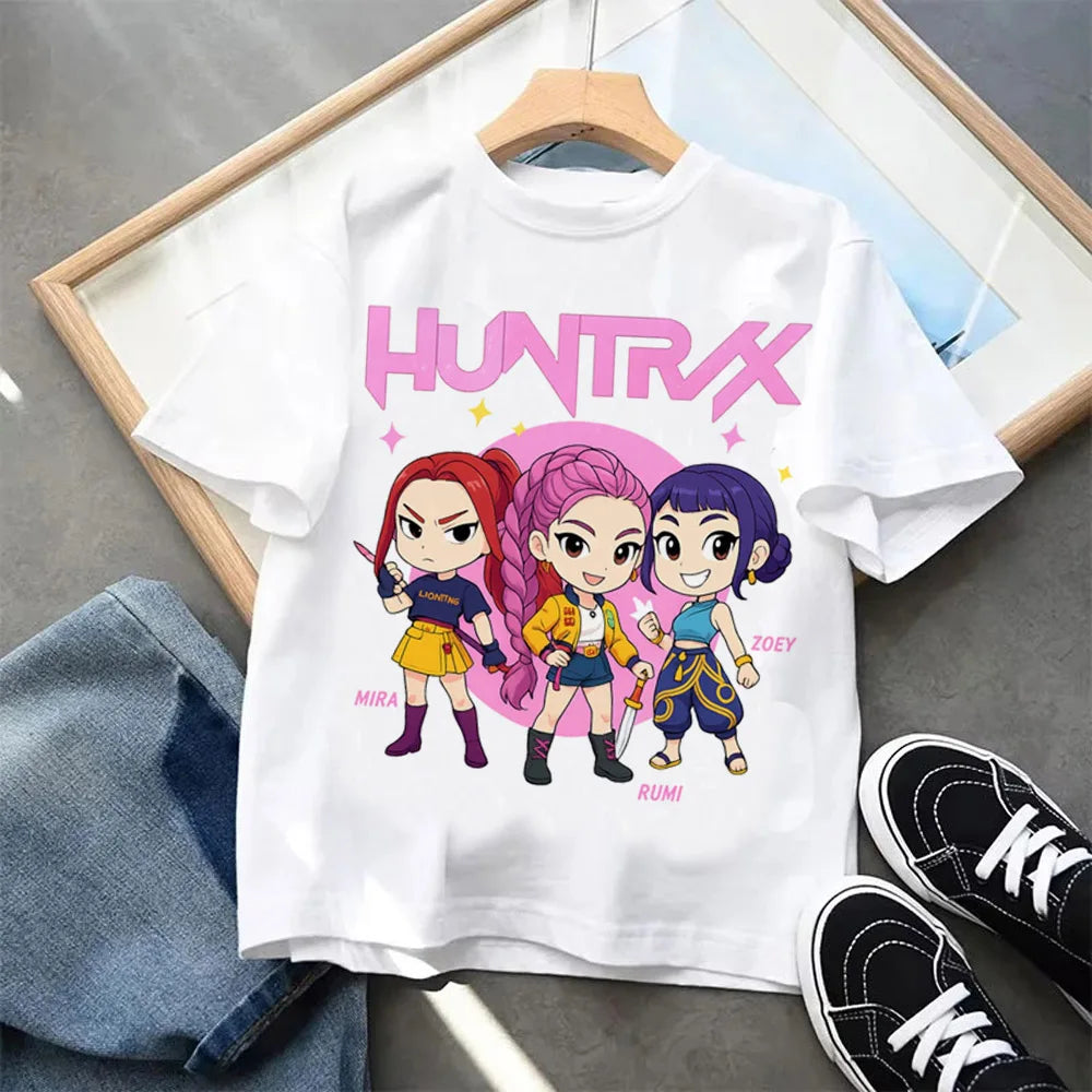 Kpop Demon Hunters Children's Clothing Short Sleeve T-shirt beunik