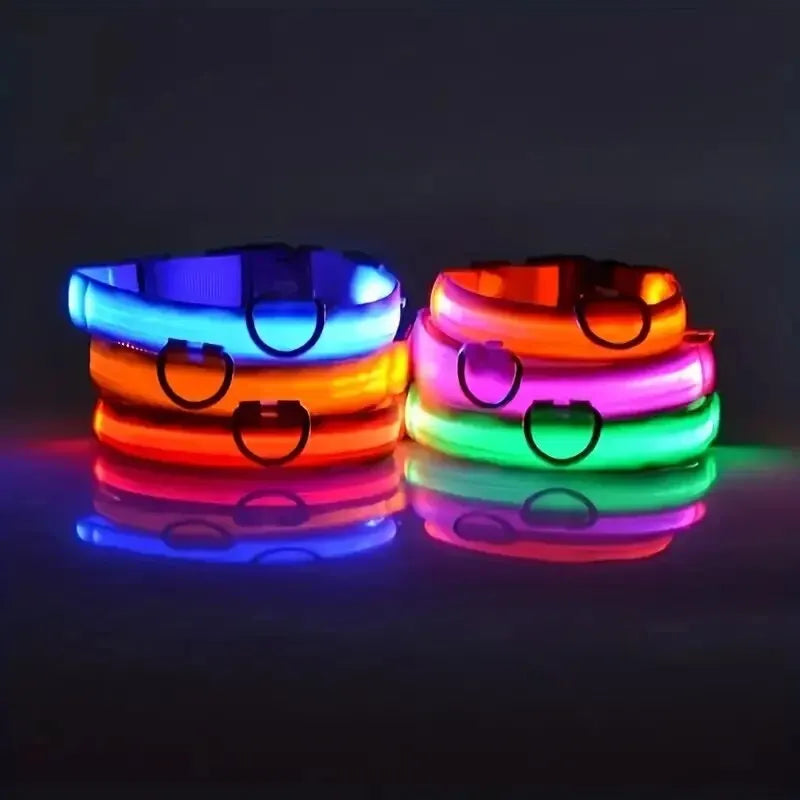 Glow In The Dark Dog Leash Dogs Luminous Fluorescent Pet Dog Collar beunik