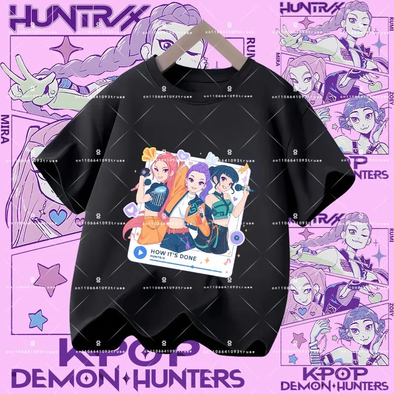 KPOP DEMON HUNTERS Kids T-Shirts – HUNTR/X Collection
