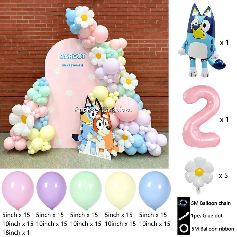Bluey Bingo Foil Balloons Arch Garland Kit