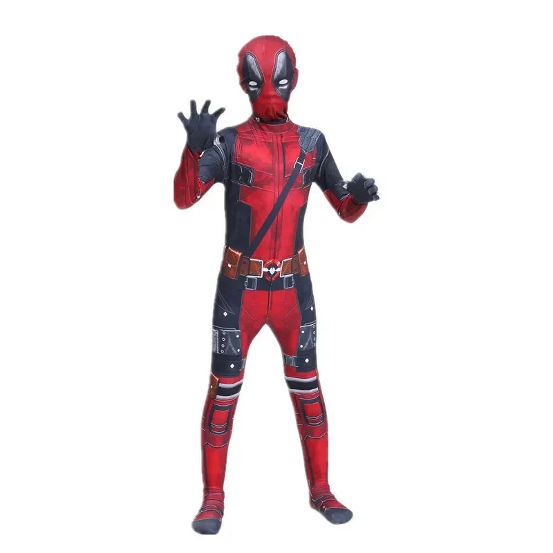 Kids Deadpool Bodysuit Superhero Cosplay Jumpsuit beunik