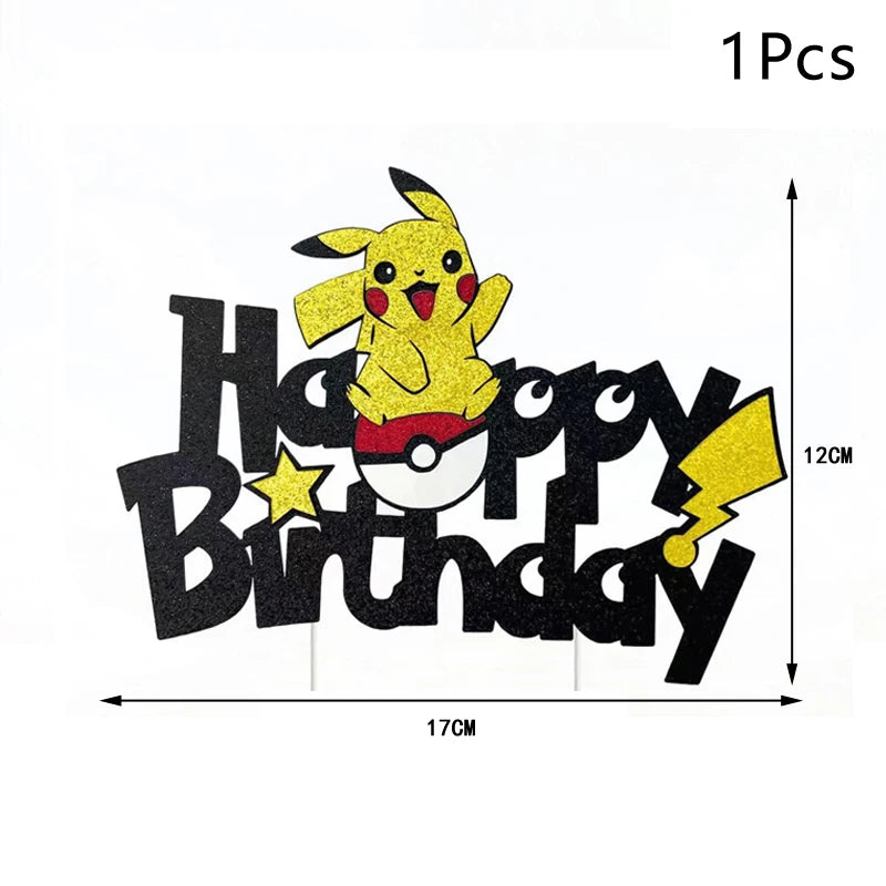 Pikachu Birthday Cake Topper
