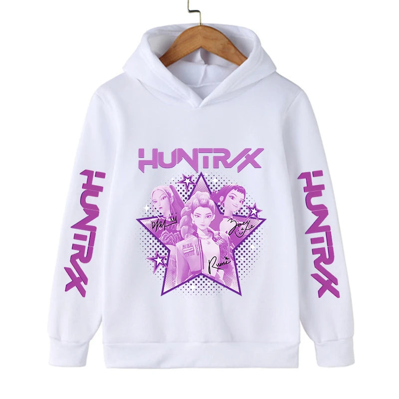 Kpop Demon Hunters Children's Sweatshirt Cute Tiger Harajuku Hoody beunik
