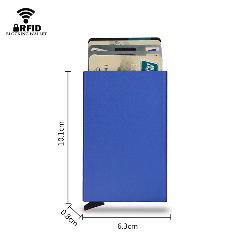 RFID Smart Slim Wallet Card Holder Metal Thin beunik