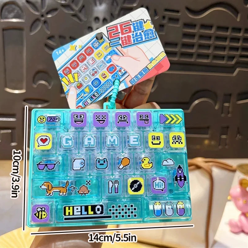 Mini Keyboard Fidget Keychain