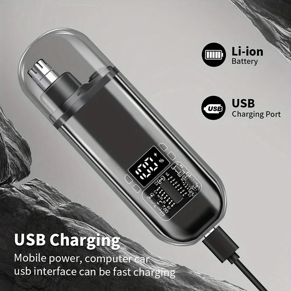 Compact Grooming Kit Nose Ear Hair Trimmer for Men USB C Rechargeable beunik