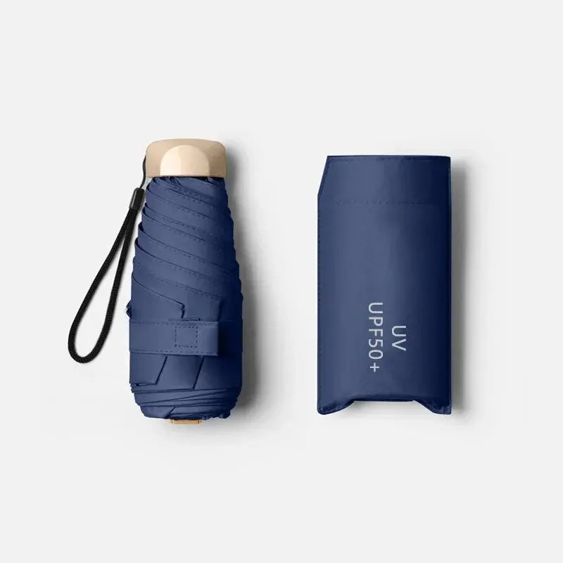 Mini Sun Rain Umbrella Pocket Vinyl Folding UV Protection beunik