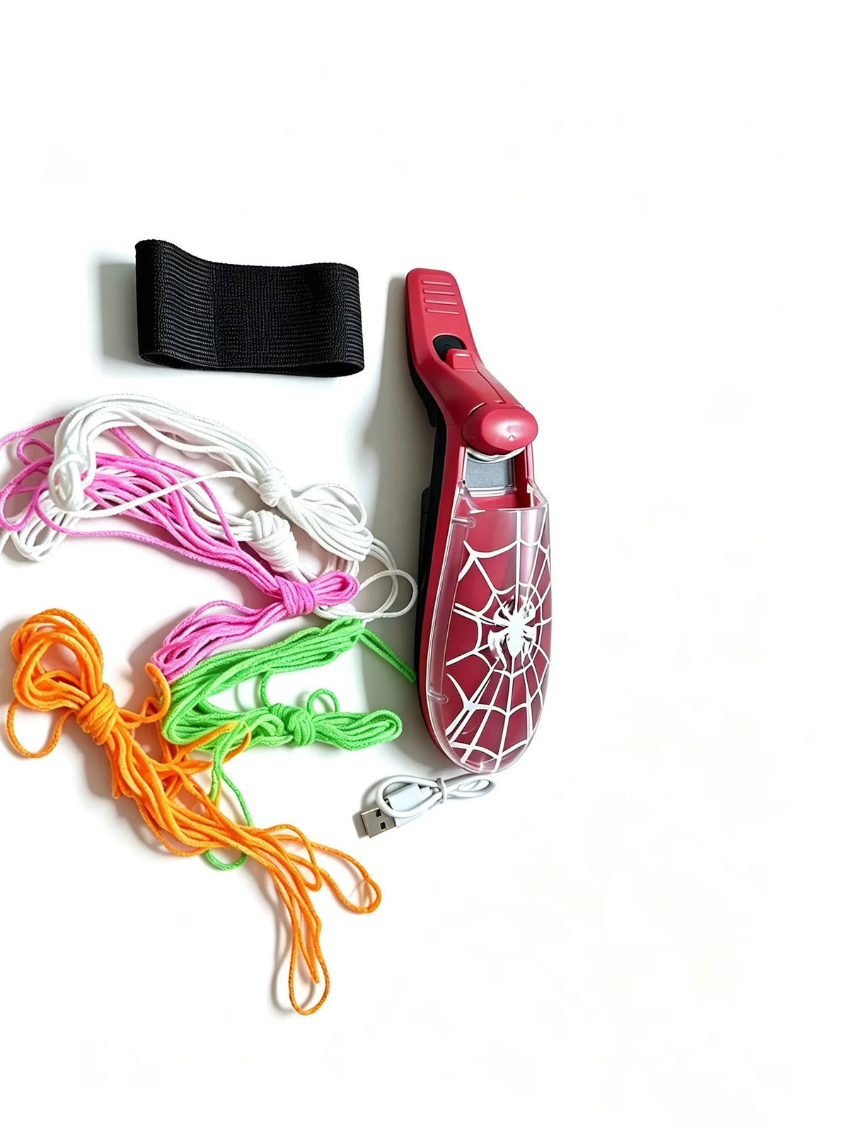 Glow-in-the-Dark Spider Web Launcher β Retractable Rechargeable Toy