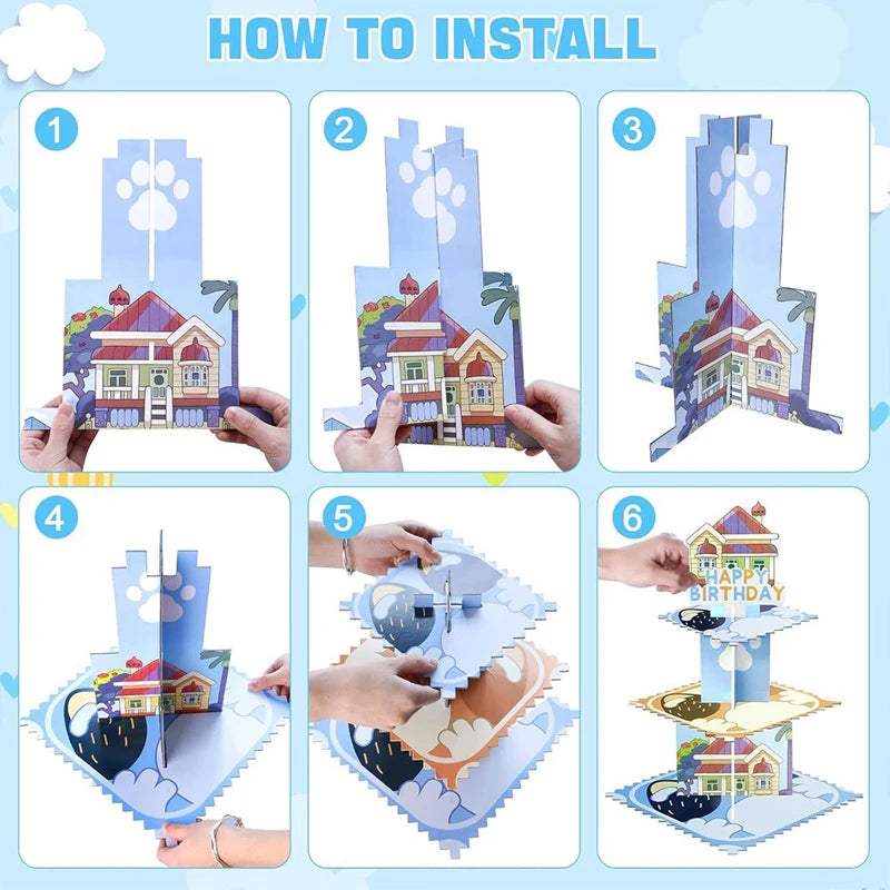 Bluey 3-Layer Paper Cake Tower