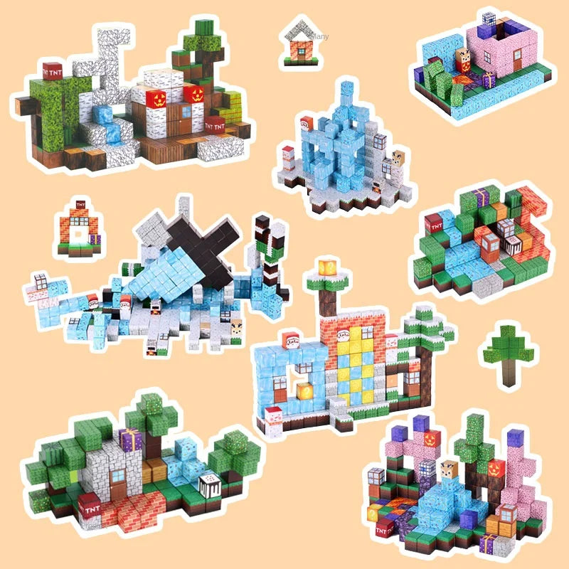 Magnetic Blocks Build Mine World beunik