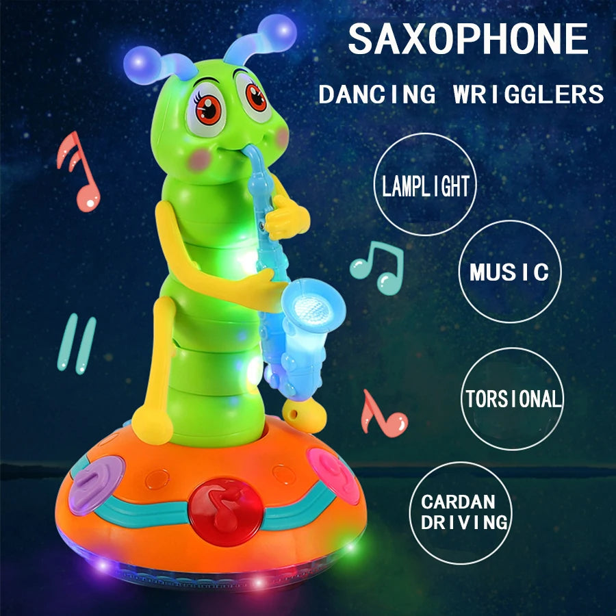 LED Light Caterpillar Saxophone Toy Wriggle Baby beunik