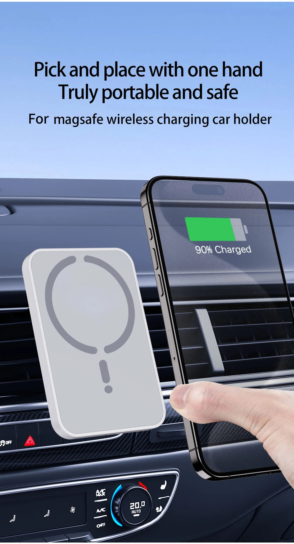 Magnetic Car Fast Charge Wireless Charger (15W) beunik