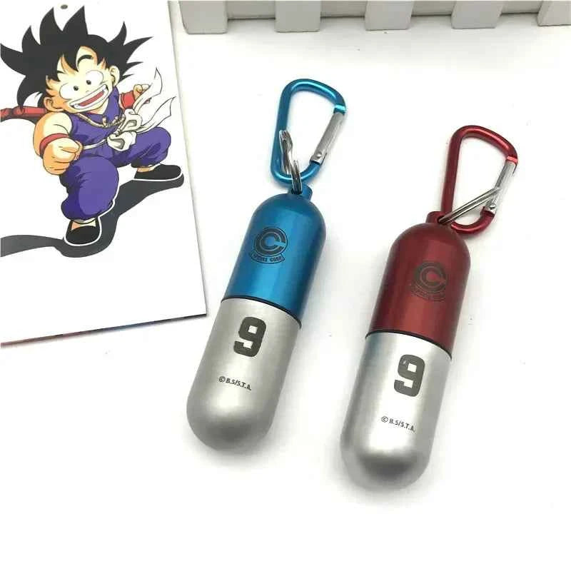 Dragon Ball Aluminum Alloy Keychain Toy Portable Pill Box Container