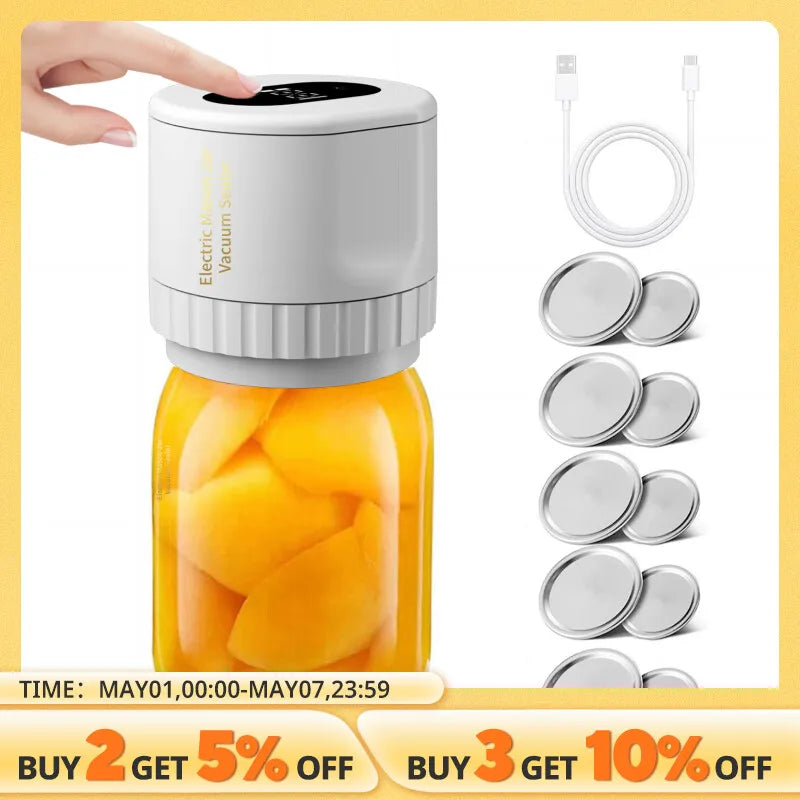 Electric Mason Jar Vacuum Sealer USB beunik